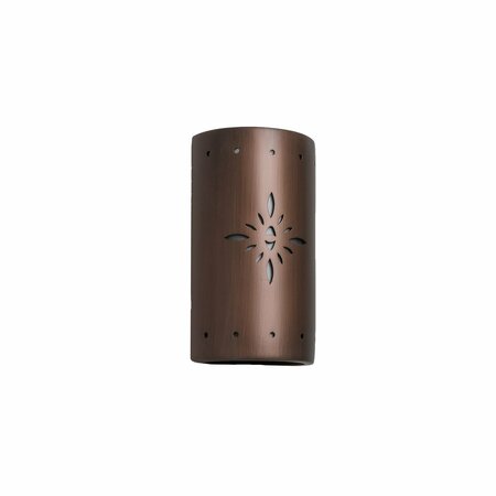 Luxury Lighting Asavva 13in. High Starburst Ceramic Outdoor Wall Light, Antique Copper Finish 411-36 ACop u/d-7-17